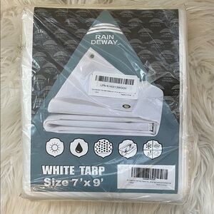 NWT Rain Deway White Tarp 7'x9'
